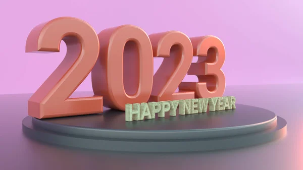 Renderizar 2023 Número Nuevo Año — Foto de Stock