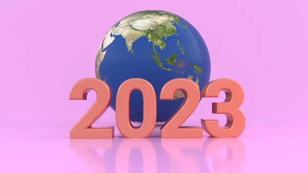 3D年改为2023年 — 图库照片