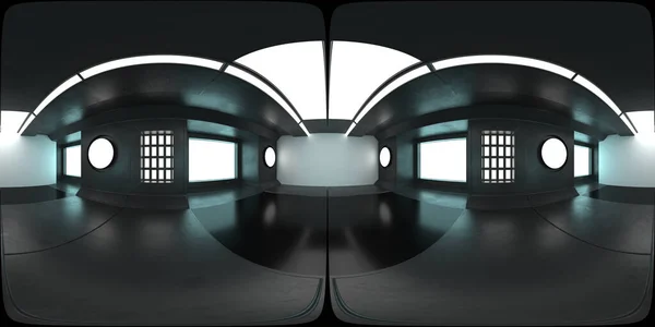 Darstellung Futuristisches Panorama Hdri Stockbild