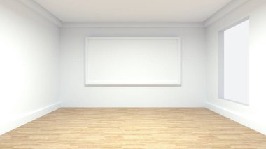 3D resim çerçeveli oda