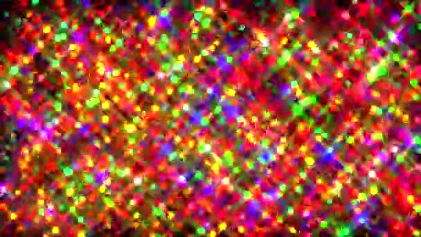 Composite Seamless Loop Video Vibrant Festive Christmas Falling Bokeh Light — Stock Video