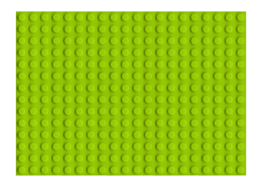 Kaliteli plastik tuğla uzun plaka izole. Eski oyuncak yüzey tarzı arka plan. Yeşil karelerin deseni.