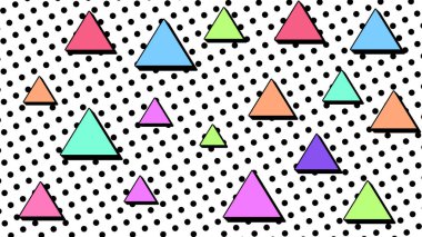 Soyut Retro tarzı 80 'ler-90' lar. Geometrik desen tasarımı. Çizgi roman sanatının yarım ton arkaplanı..