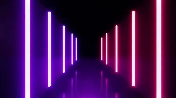 Abstraktní Sci Retro Styl Let Laserové Neonové Jasné Pozadí Design — Stock fotografie