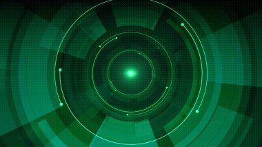 Soyut HUD Yüksek Teknolojik Fütürist Bilimkurgu Bilgi Teknolojisi arkaplanı.