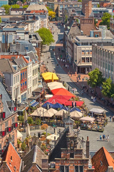 Nijmegen Mei 2023 Het Centrale Historische Plein Met Bars Restaurants — Stockfoto