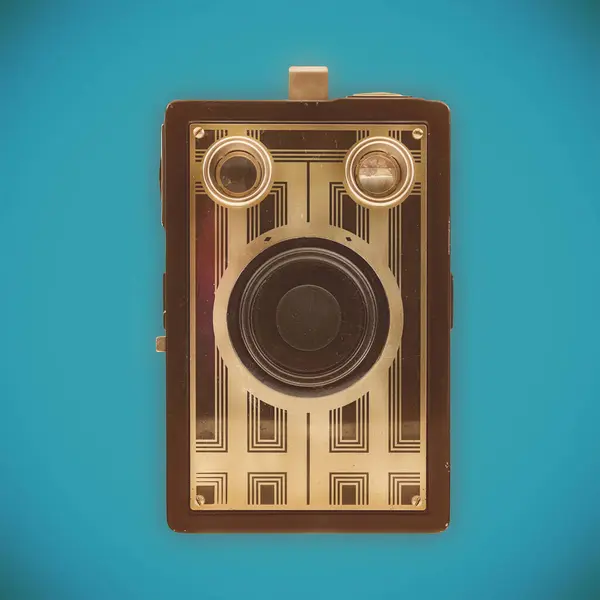Retro styled image of an ancient box camera