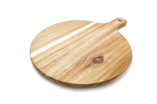 Wooden Cutting Kitchen Board White Background Included Clipping Path — Stock Photo, Image