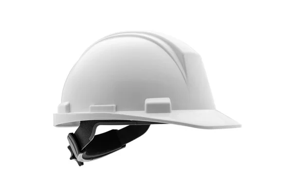 白色背景的白色塑料安全帽 包括裁剪路径 — 图库照片