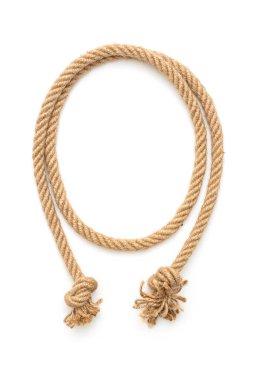 Beyaz arka plan üzerinde ip oval çerçeve