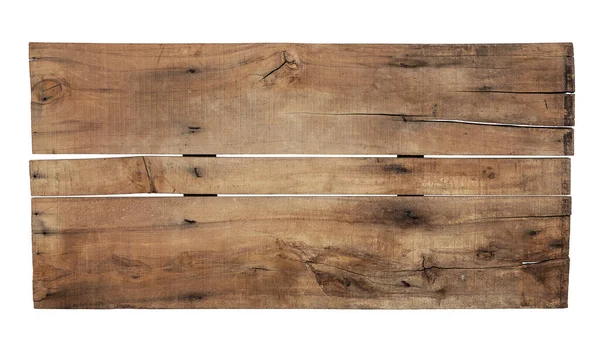 クリッピング パスを含む 白い背景の空の木製看板 — ストック写真