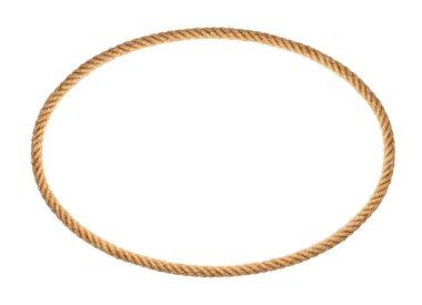 Oval halat çerçeve - sonsuz halat döngüsü beyaz üzerinde izole