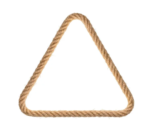 Quadro Triângulo Corda Isolada Branco — Fotografia de Stock