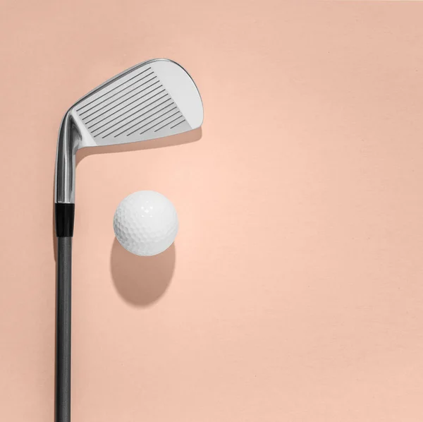 Golfütő Golflabda Szöveges Hely — Stock Fotó
