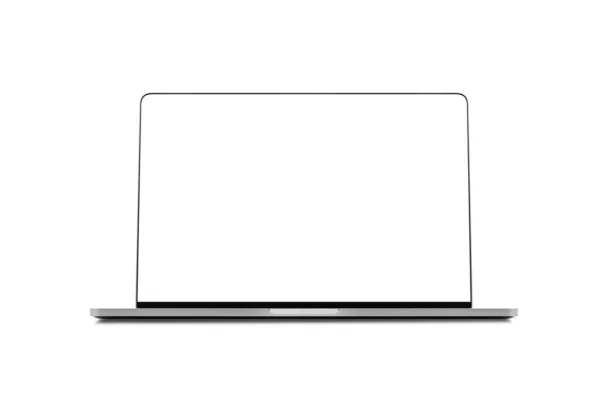 Laptop Blank Screen White Background Including Clipping Path — Stock Photo, Image