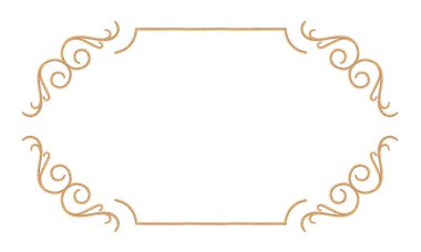 Kahverengi batı ipi beyaz arkaplanda çerçeve şeklinde