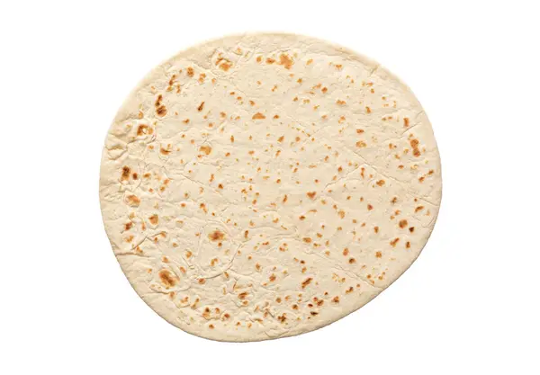 Tortilla Wrap Brot Isoliert Auf Weißem Hintergrund Einschließlich Clipping Pfad Stockfoto