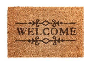 Beyaz arkaplanda Hoşgeldin Mat