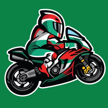 Spor bisikleti Wheelie 'nin çizgi film tarzı