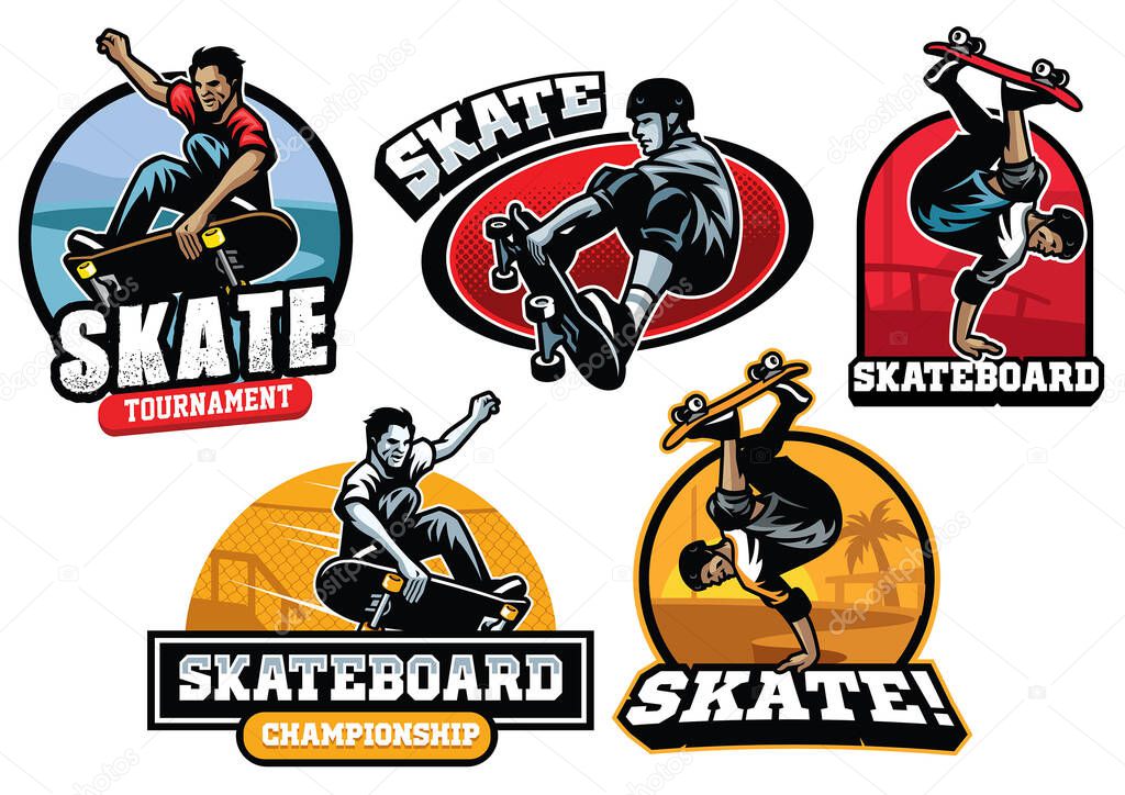 Vector of skate badge design