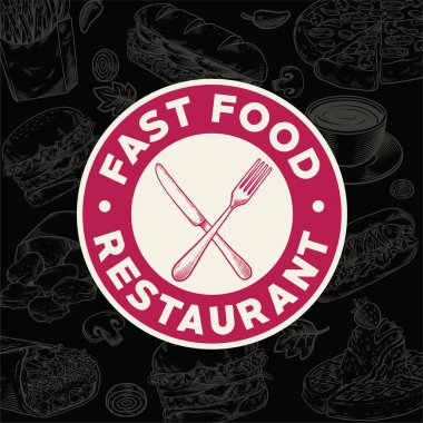 menü gıda vintage tasarımı