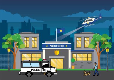 Karakoldaki polis kamyonu.