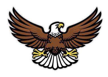 Kartal maskotu kanatlarını açıyor.