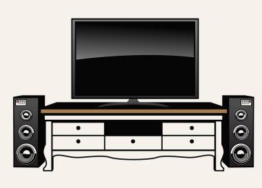 dev düz televizyon ve ses sistemi