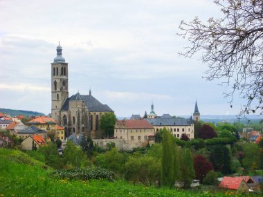 Panoramic view of old castle on a summer day. Kutna Gora. Czech republic.