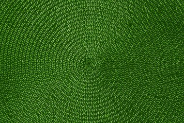 Green wicker background. Copy space. Close-up.