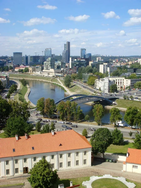 Панорамний Вид Міста Зверху Літній День Вільнюс Литва — стокове фото