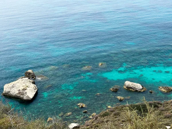 Bela Vista Mar Rochas Costa Sardenha Itália — Fotografia de Stock