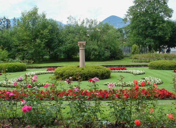 View of the garden on a summer day. Stresa.Italy.