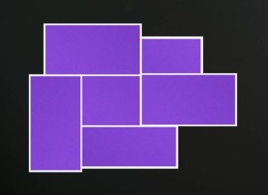 Metin ya da resimler için yaratıcı mor şablon. Kolaj. Boşluğu kopyala.