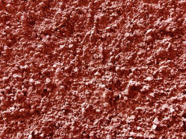 Kırmızı beton duvar. Uzayı kopyala Yakın plan..