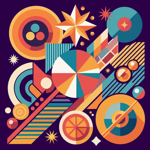 Klasik tarzda soyut sanat geometrik desen arka planı. Baskı, poster, afiş, tasarım dekorasyonu ve duvar kağıdı için arka plan geometrik. Geometri şekilli soyut tasarım Vektör illüstrasyonu