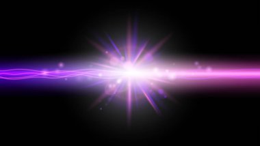 Fütüristik ışıklandırma efekti. Yatay parlak lazer çizgileri. Parlayan bir ışık parlaması. Modern tasarım için soyut lazer ışınları.