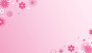 Metin için Soyut Çiçekler ve Boşluk ile narin Pembe Arkaplan nazik ve zarif bir tasarım oluşturur. Vektör illüstrasyonu, davetiyeler, afişler, ağ, tebrik kartları ve mevsimsel tasarımlar için mükemmel