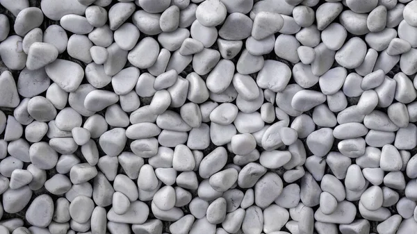 Fondo Forma Pequeñas Piedras Blancas Lisas — Foto de Stock
