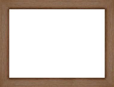 Boş kahverengi ahşap resim çerçevesi