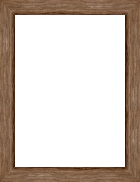 空的棕色木制相框 — 图库照片