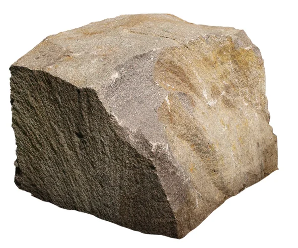 Большой Камень Белом Фоне — стоковое фото