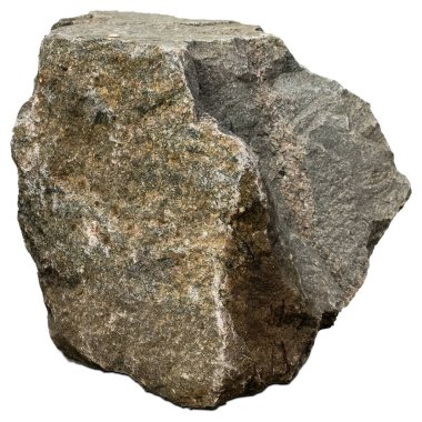 Beyaz zemin üzerinde büyük tek bir taş