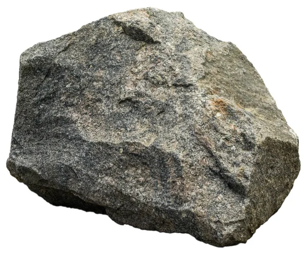 Grande Pedra Única Sobre Fundo Branco — Fotografia de Stock