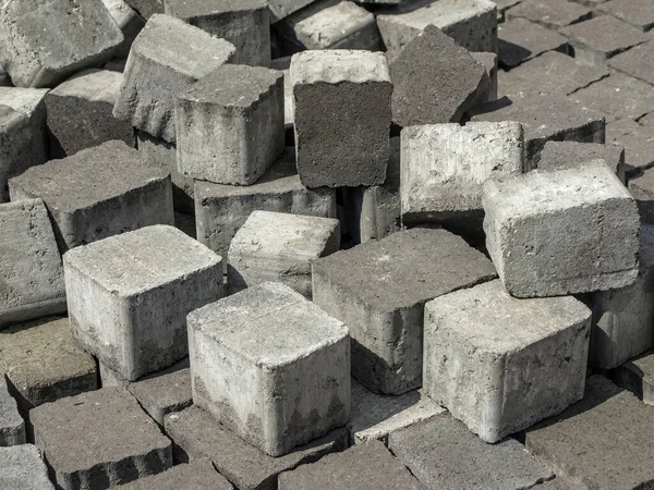 Kaldırımlar Için Gri Beton Bloklar — Stok fotoğraf