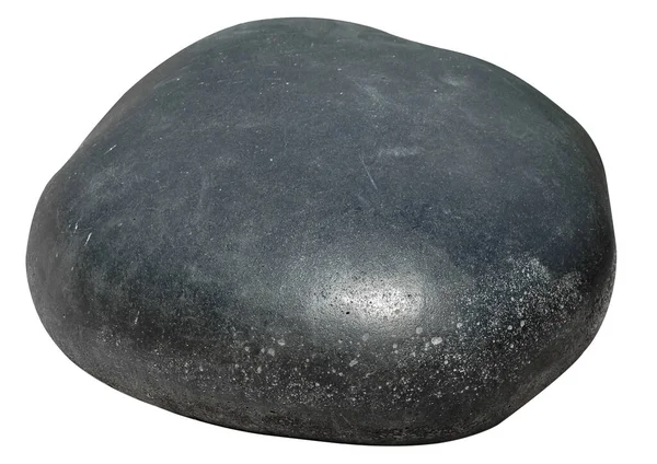 Большой Гладкий Камень Белом Фоне — стоковое фото