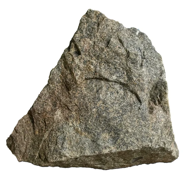 Grande Pedra Única Sobre Fundo Branco — Fotografia de Stock