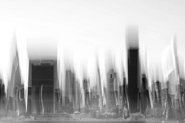 Абстрактное Размытое Изображение Манхэттена — стоковое фото