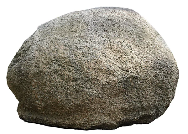 Großer Einzelner Stein Auf Weißem Hintergrund — Stockfoto