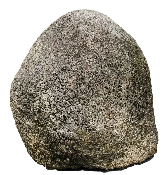 Großer Einzelner Stein Auf Weißem Hintergrund — Stockfoto